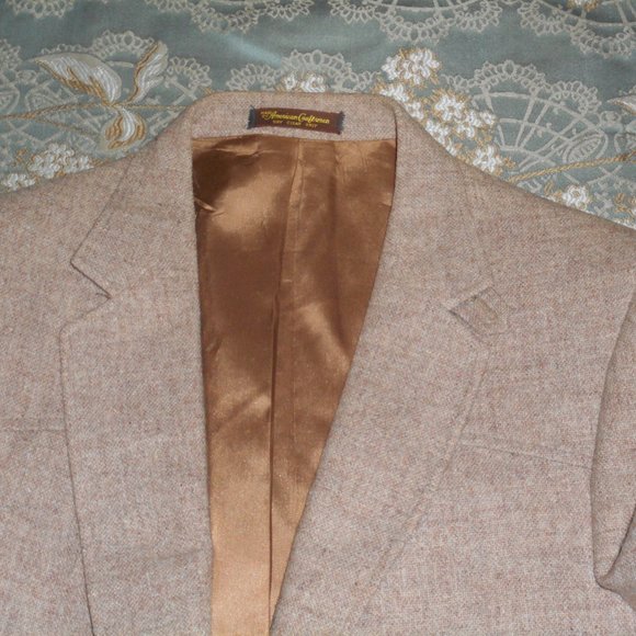 Western Sports Coat Elbow Patches Brown Tweed Sz L - Picture 3 of 7